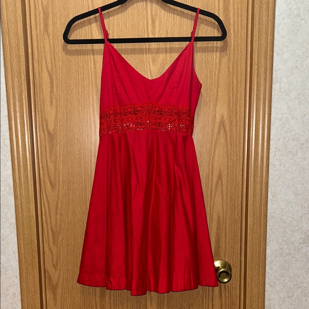 Red Spaghetti Strap Dress
